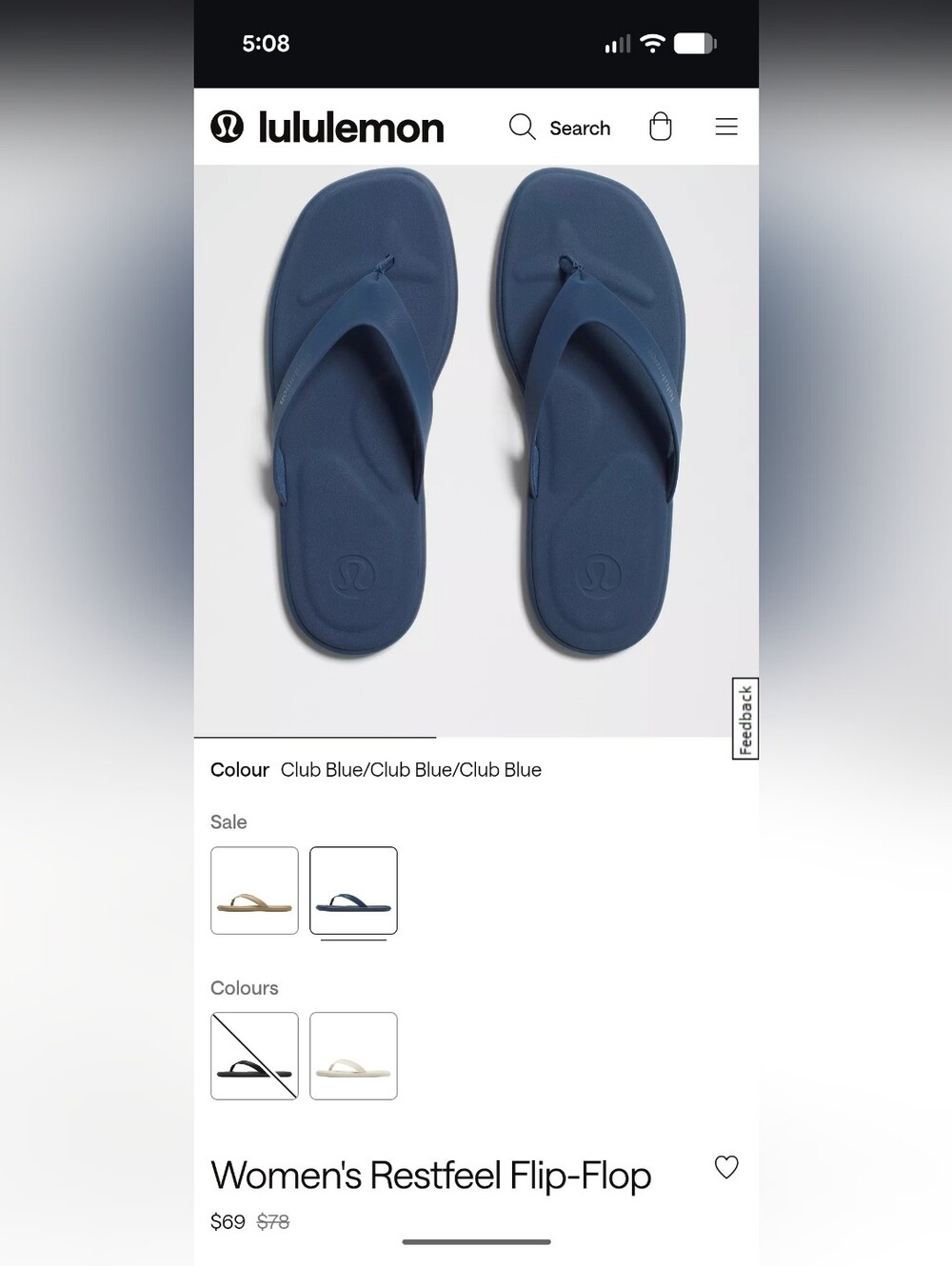 lululemon athletica Galactic Cobalt Women's Flip-flop Sandals